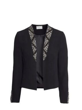 H&M Embellished open front crop blazer